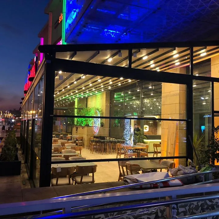 Kafe & Kafeterya giyotin cam uygulaması